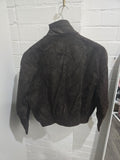 By Frankie - Choc Faux Suede Bomber Jacket
