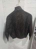 By Frankie - Choc Faux Suede Bomber Jacket