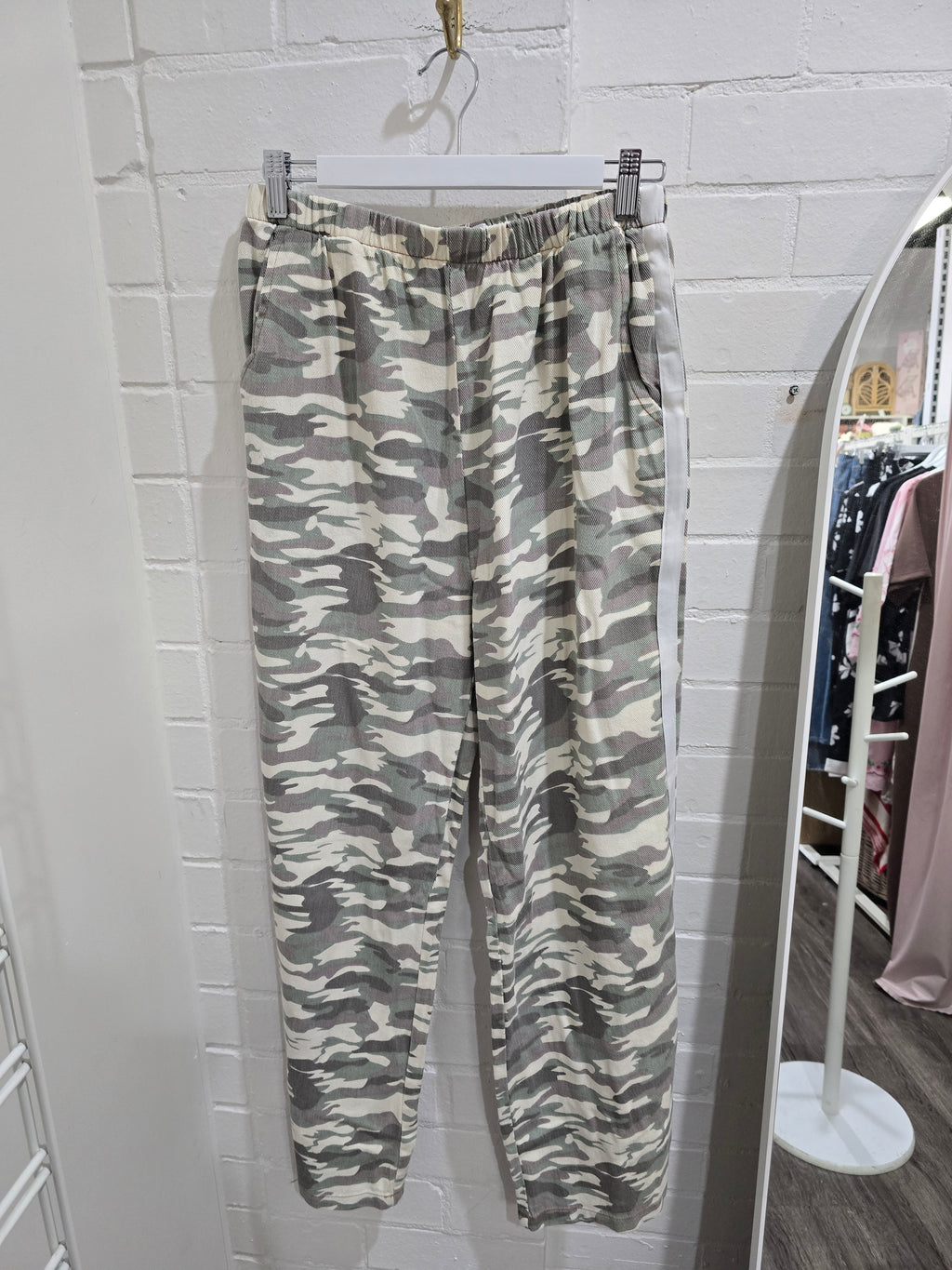 By Frankie - Light Camo Pant With White Racer Stripe