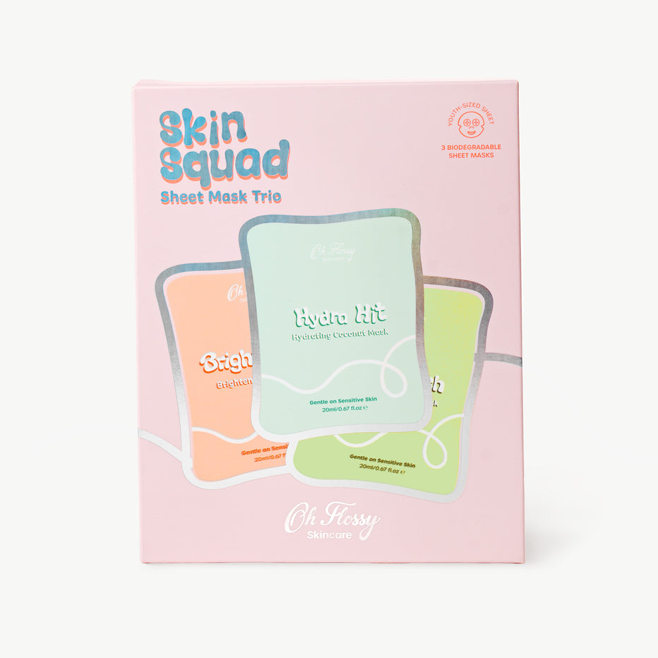 Oh Flossy Skin Squad Sheet Mask Trio