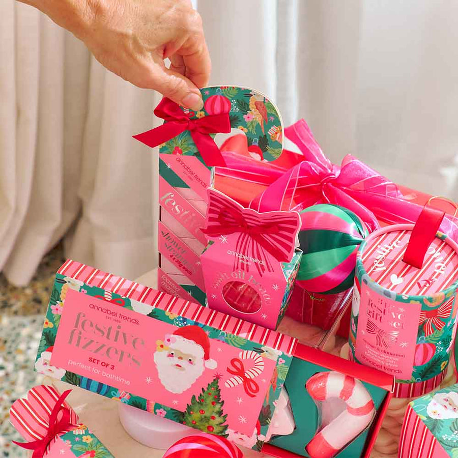 Annabel Trends Festive Candy Cane 4 Pack Shower Steamers