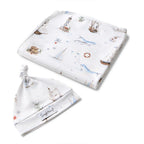 Snuggle Hunny Set Sail Organic Jersey Wrap & Beanie Set
