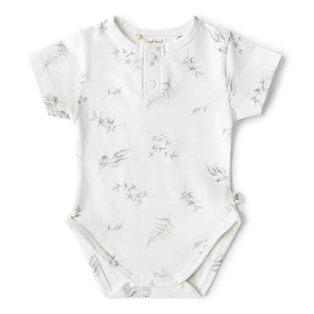 Snuggle Hunny Silver Gum Short Sleeve Bodysuit