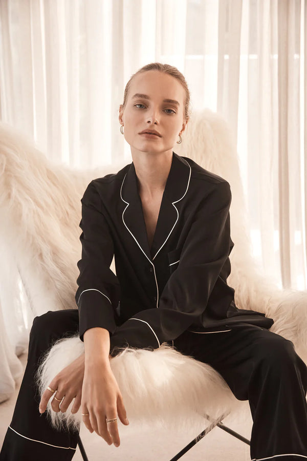 Gingerlilly - Adele Black Satin Set