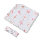 Snuggle Hunny Ballerina Organic Jersey Wrap & Topknot Set