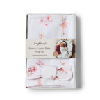 Snuggle Hunny Ballerina Organic Jersey Wrap & Topknot Set