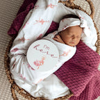 Snuggle Hunny Ballerina Organic Jersey Wrap & Topknot Set