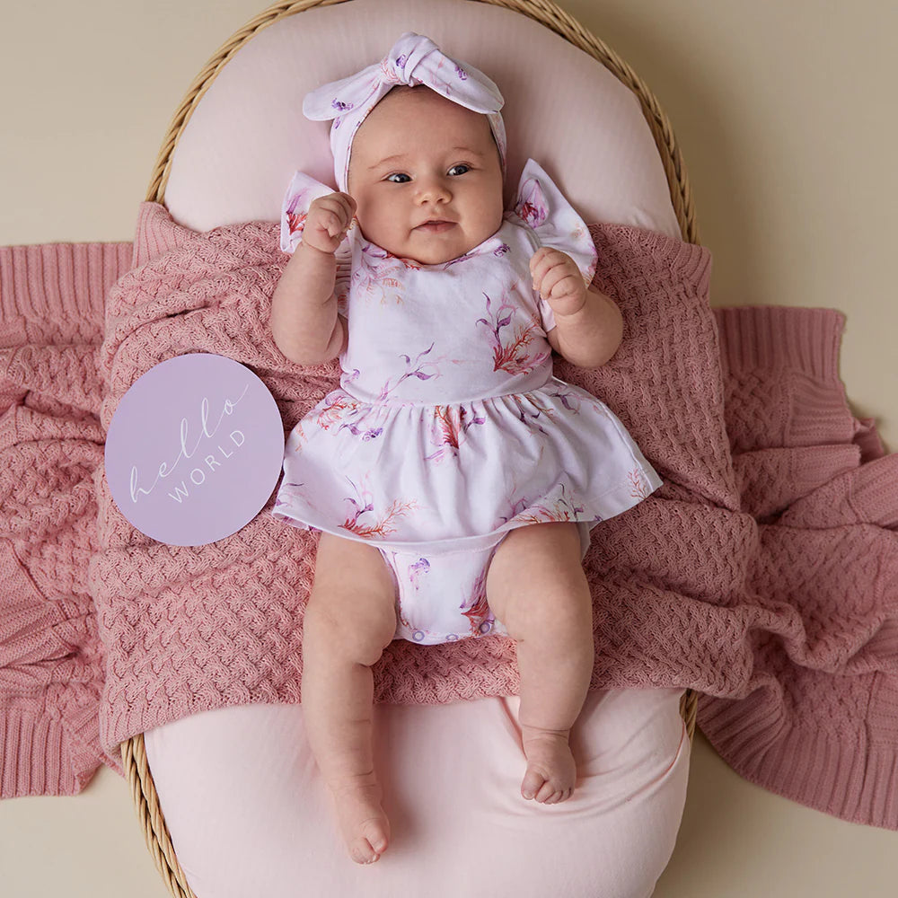 Snuggle Hunny - Coral & Lilac Reversible Milestone Cards