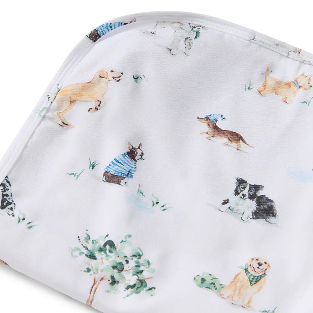 Snuggle Hunny Dog Park Organic Jersey Wrap & Beanie