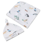 Snuggle Hunny Dog Park Organic Jersey Wrap & Beanie