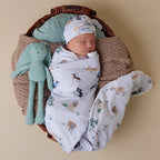 Snuggle Hunny Dog Park Organic Jersey Wrap & Beanie