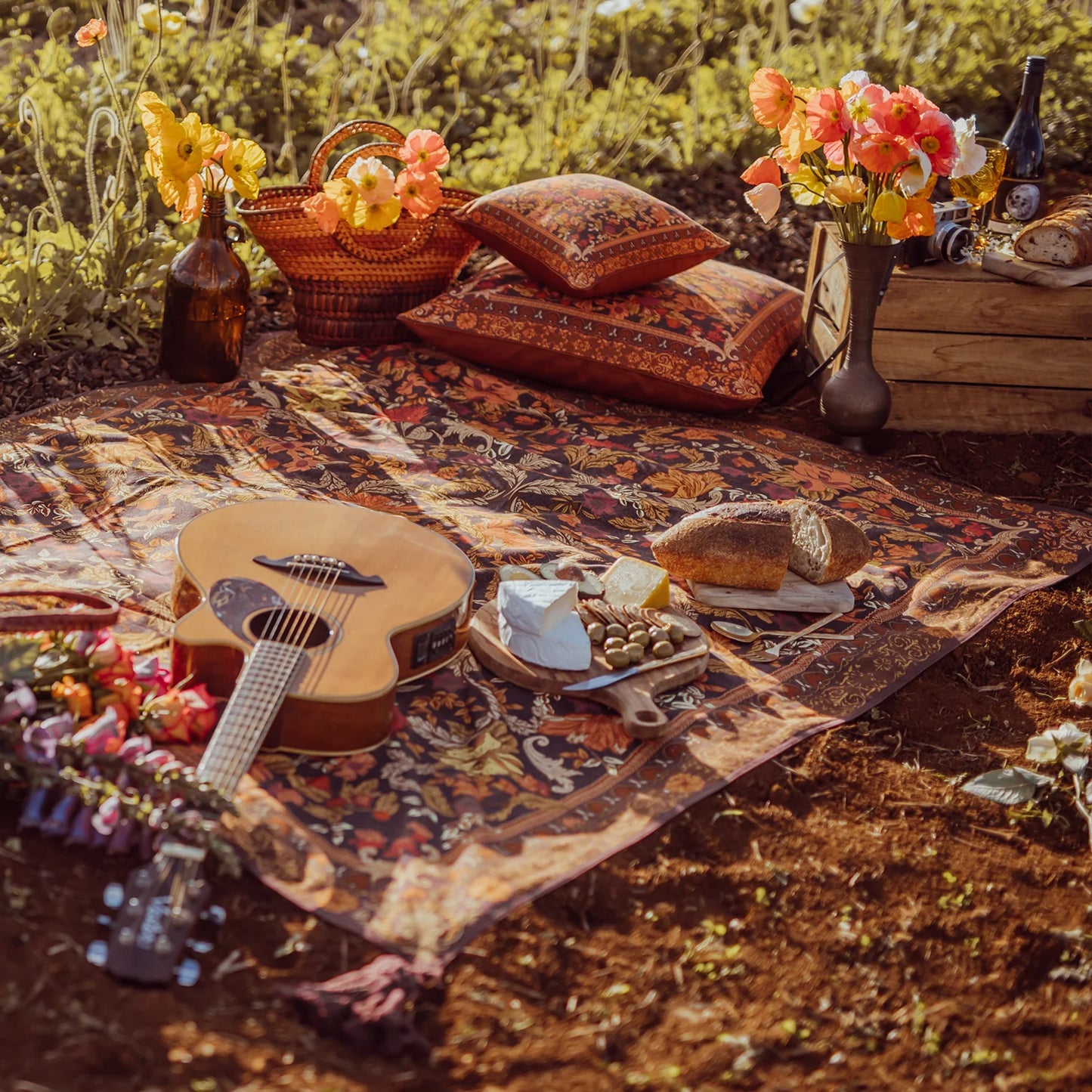 Wandering Folk Forest Picnic Rug