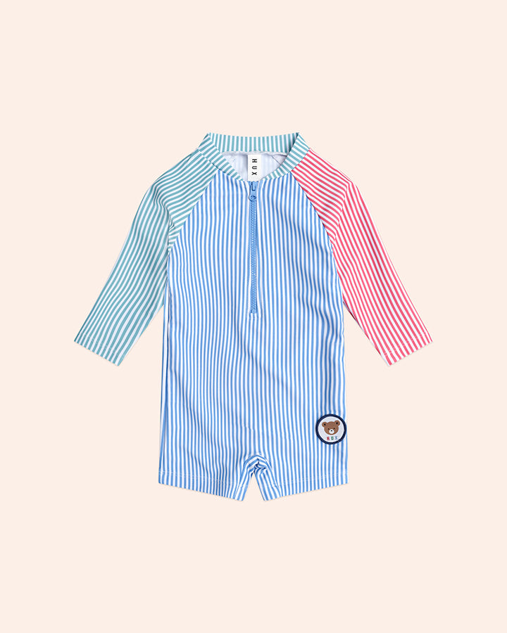 Huxbaby Spliced Stripe Swimsuit Shortie