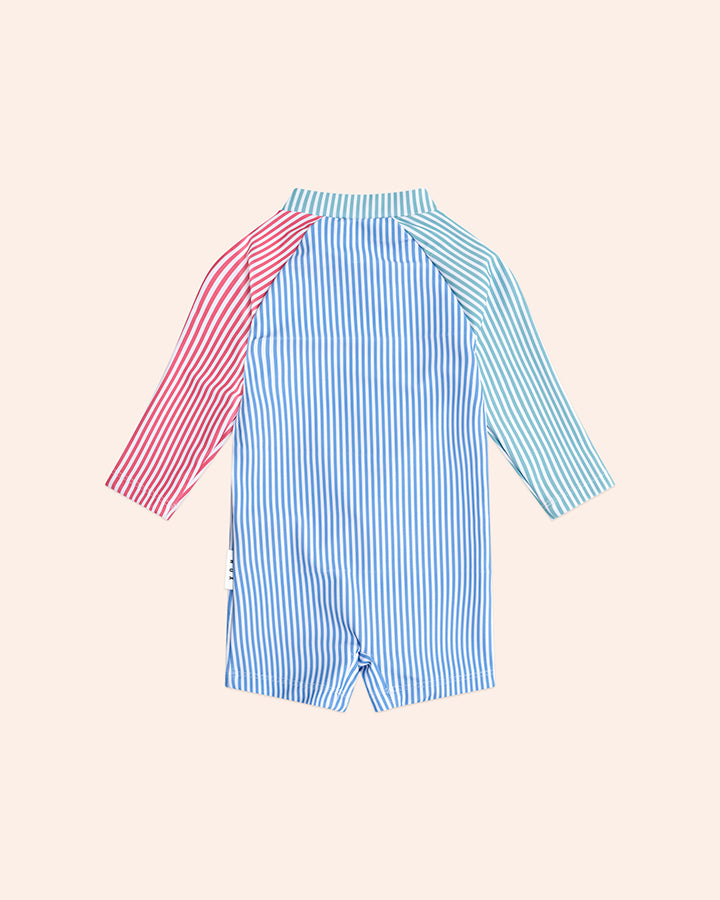 Huxbaby Spliced Stripe Swimsuit Shortie