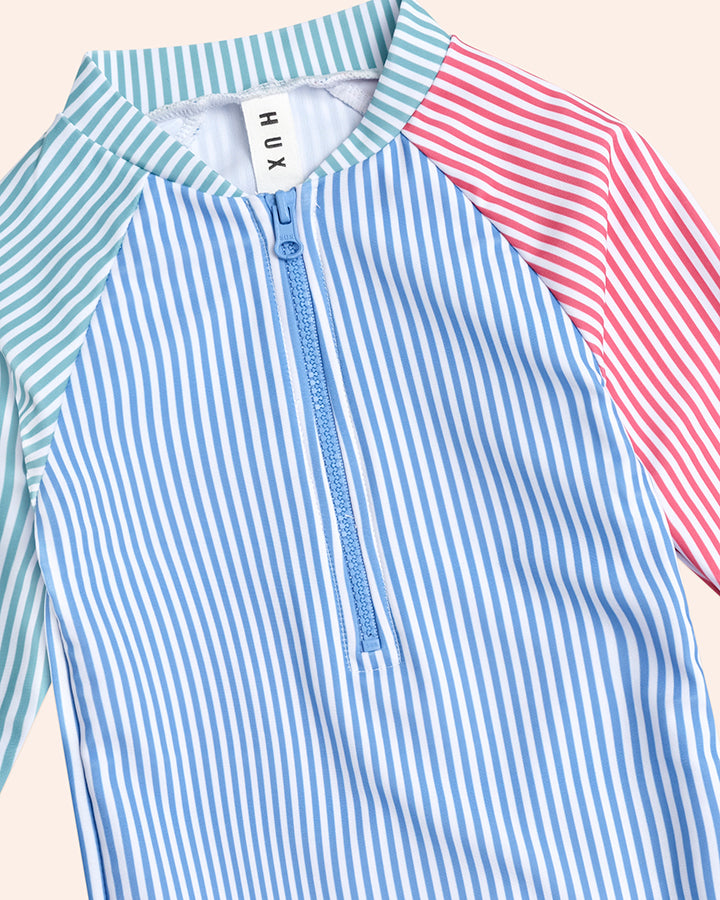 Huxbaby Spliced Stripe Swimsuit Shortie