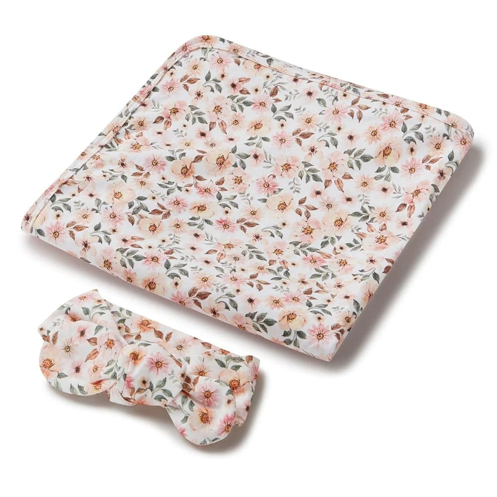 Snuggle Hunny Organic Jersey Wrap Set - Spring Floral