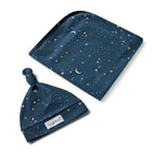 Snuggle Hunny Starry Night Organic Jersey Wrap & Beanie Set