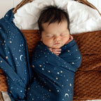 Snuggle Hunny Starry Night Organic Jersey Wrap & Beanie Set