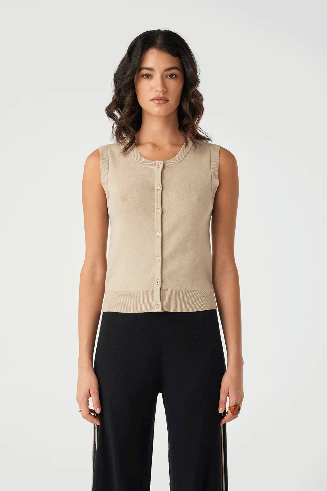 ARCAA Finley Button Up Vest - Taupe