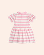 Huxbaby Strawberry Stripe Puff Sleeve Dress
