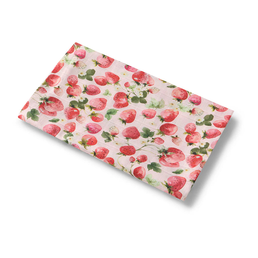 Snuggle Hunny Strawberry Organic Cotton Muslin Wrap