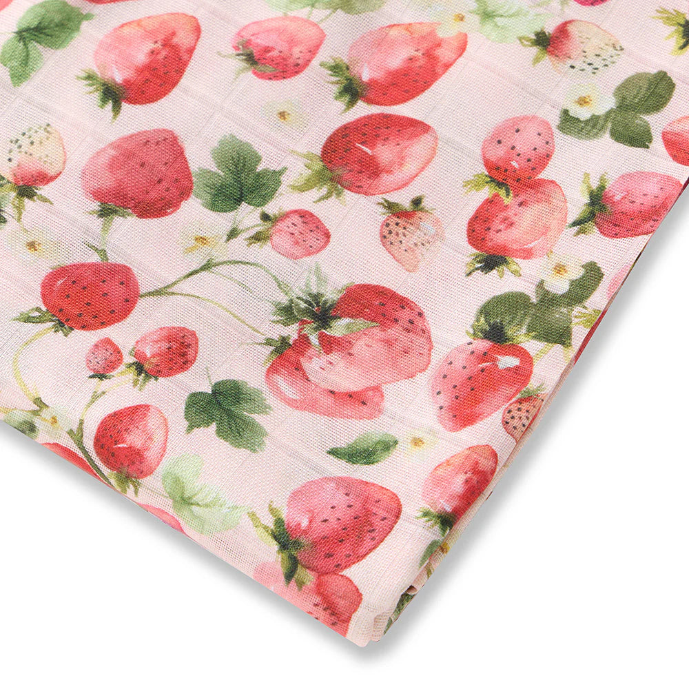 Snuggle Hunny Strawberry Organic Cotton Muslin Wrap