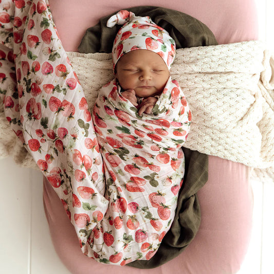 Snuggle Hunny Strawberry Organic Cotton Muslin Wrap