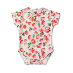 Snuggle Hunny Strawberry Short Sleeve Organic Bodysuit