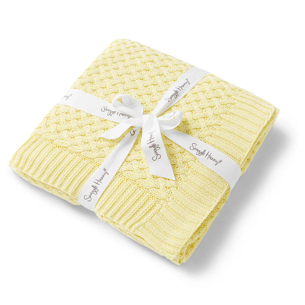 Snuggle Hunny Sunlight Diamond Knit Organic Baby Blanket