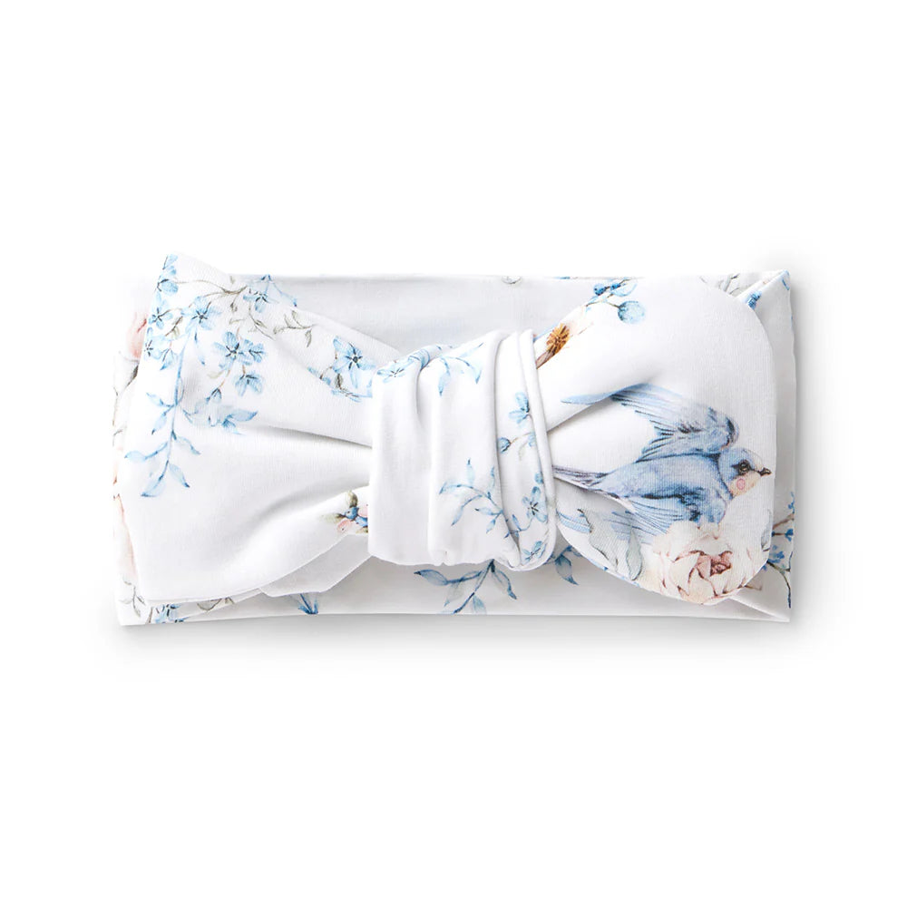 Snuggle Hunny Sweet Swallows Organic Oversized Bow