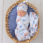 Snuggle Hunny To The Rescue Organic Jersey Wrap & Beanie Set