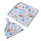 Snuggle Hunny To The Rescue Organic Jersey Wrap & Beanie Set