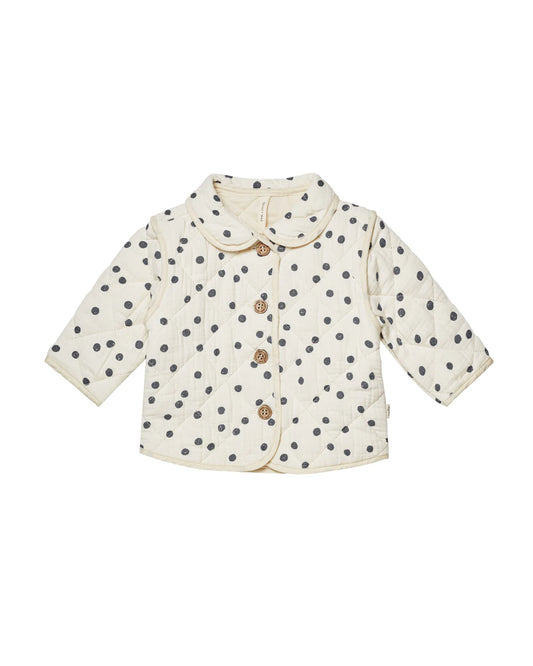 Quincy Mae Quilted Jacket| Navy Dot