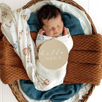 Snuggle Hunny Up & Away Organic Jersey Wrap & Beanie Set