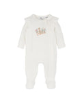 Bebe Emmy Velour Zip Onesie - Snow