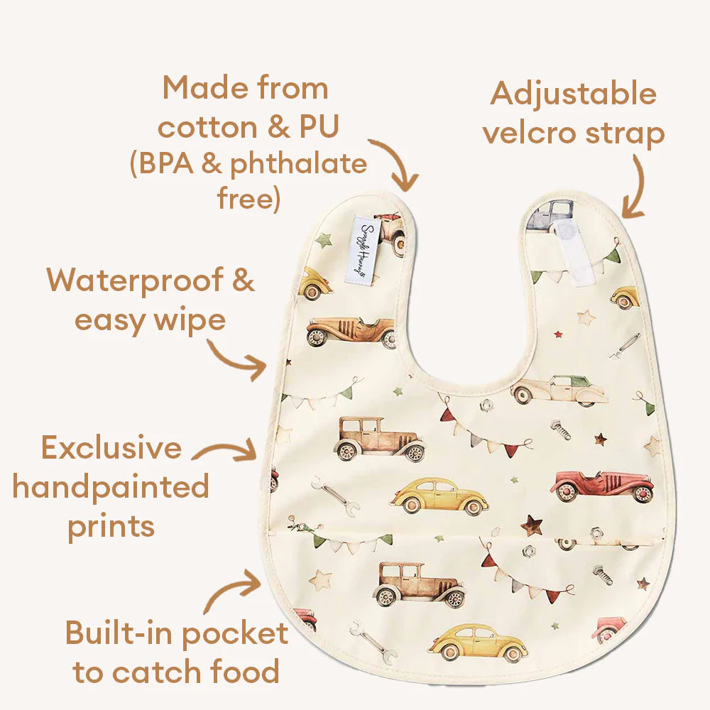 Snuggle Hunny Vintage Cars Snuggle Bib