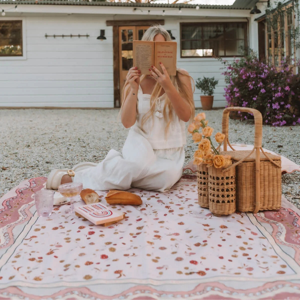 Wandering Folk Dahlia Picnic Rug