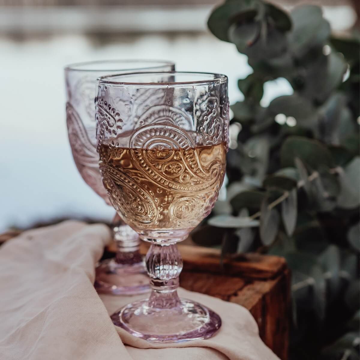 Wandering Folk Goblet Glass - Set Of Two