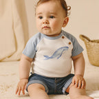 Aster & Oak Whale Print Raglan Tee