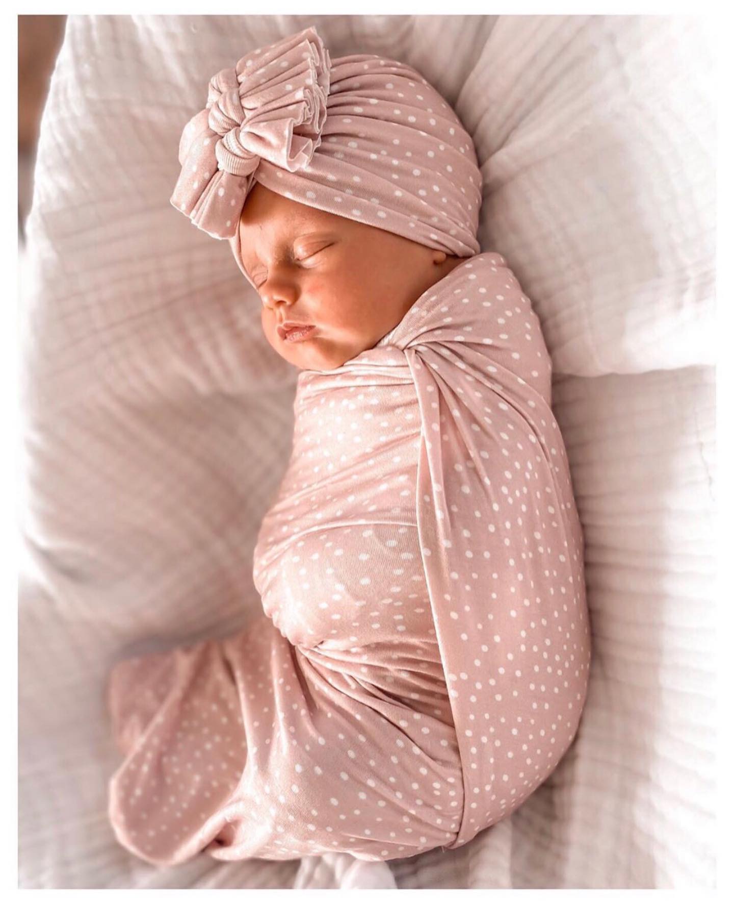 Bowy Made Turban and Swaddle Set - Dotty