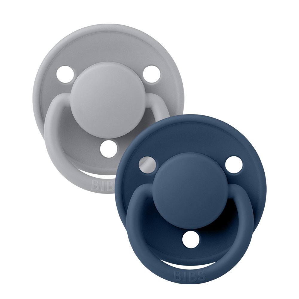 BIBS De Lux Soother Double Pack -Assorted (Round/Natural Rubber)