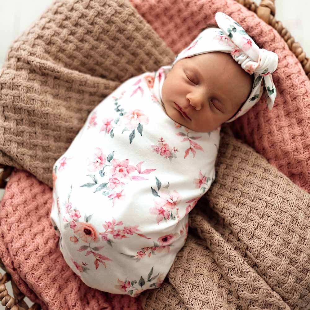 Snuggle Hunny Camille Snuggle Swaddle & Topknot Set