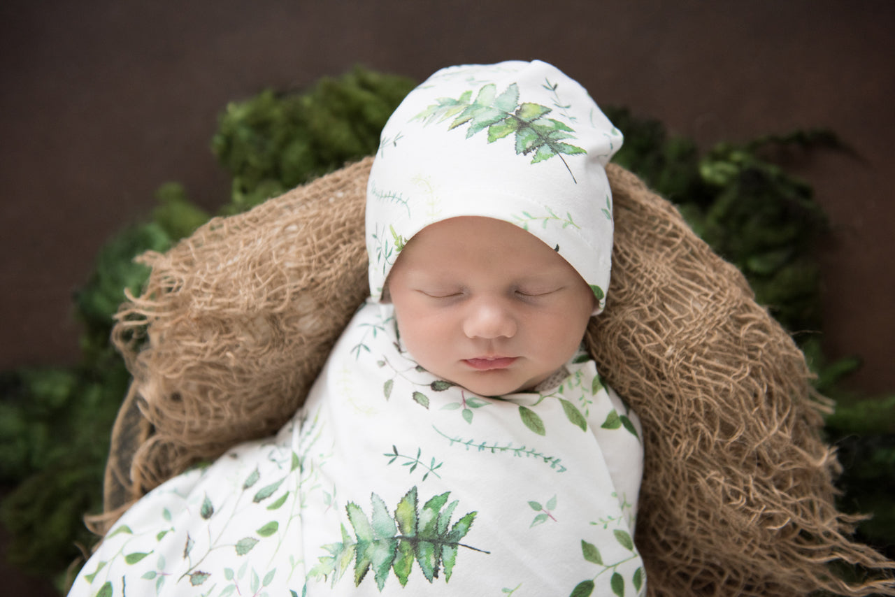 Snuggle Hunny Enchanted Organic Jersey Wrap & Beanie Set