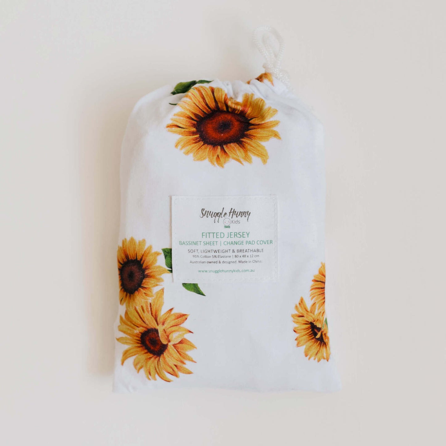 Snuggle Hunny Bassinet Sheet / Change Pad Cover - Sunflower