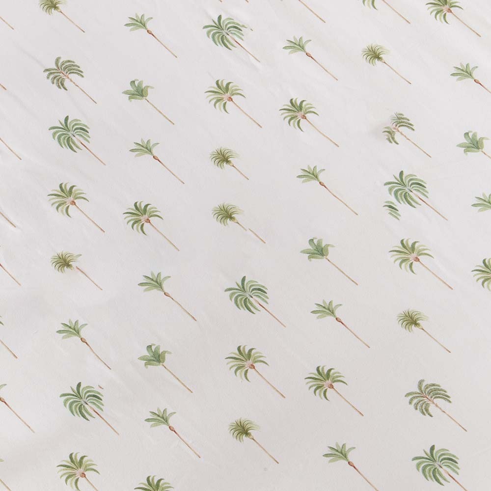 Snuggle Hunny Green Palm Bassinet Sheet / Change Pad Cover