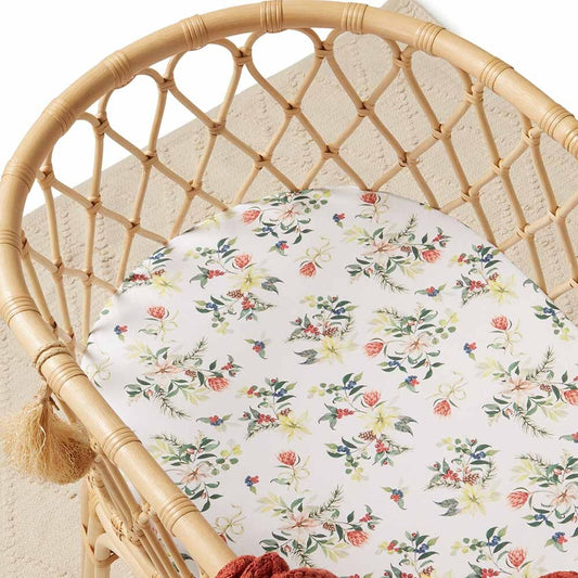 Snuggle Hunny Festive Berry Bassinet Sheet - Limited Edition