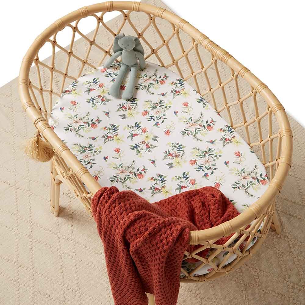 Snuggle Hunny Festive Berry Bassinet Sheet - Limited Edition