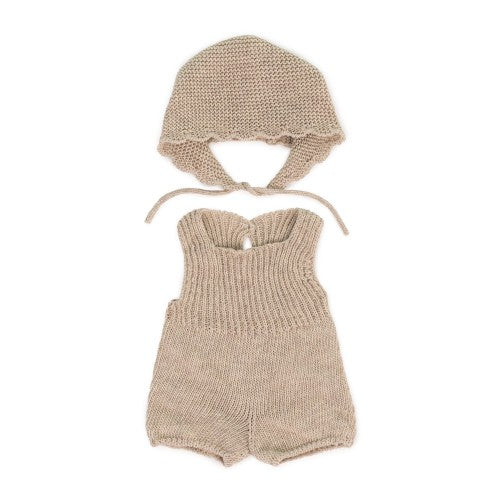 Miniland Clothing Eco Knitted Romper & Bonnet 38 cm