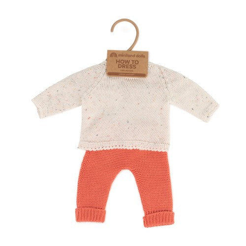 Miniland Clothing Eco Knitted Sweater & Trousers 38 cm