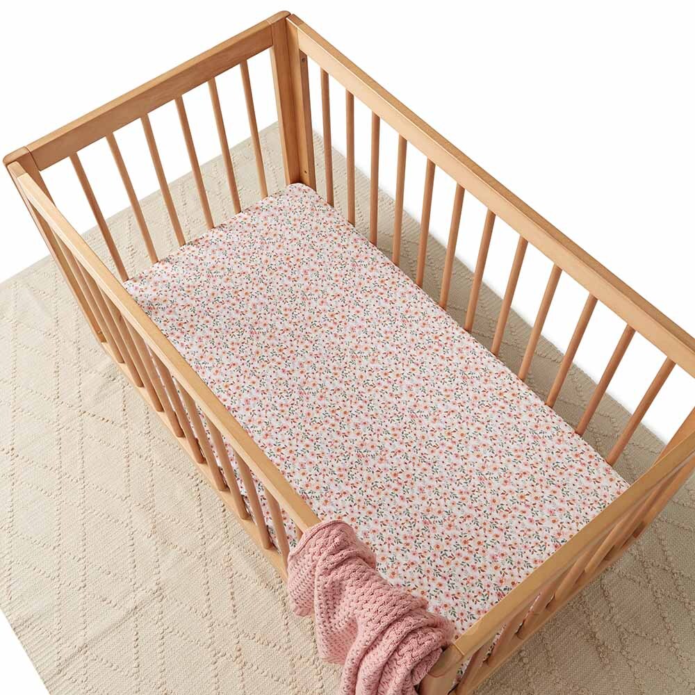 Snuggle Hunny Spring Floral Fitted Cot Sheet